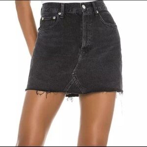 Agolde black denim mini skirt size 28